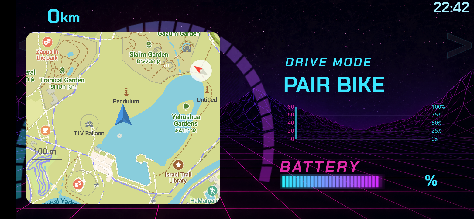 VargGPS floating map over the dashboard on the Android 14 test phone.